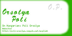 orsolya poli business card